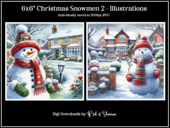 6x6 Christmas Snowmen 5-8 JPEG Review: A Practical Look for Digital Sellers