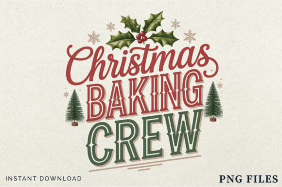 Christmas Baking Crew PNG, Christmas Png Illustrations Review