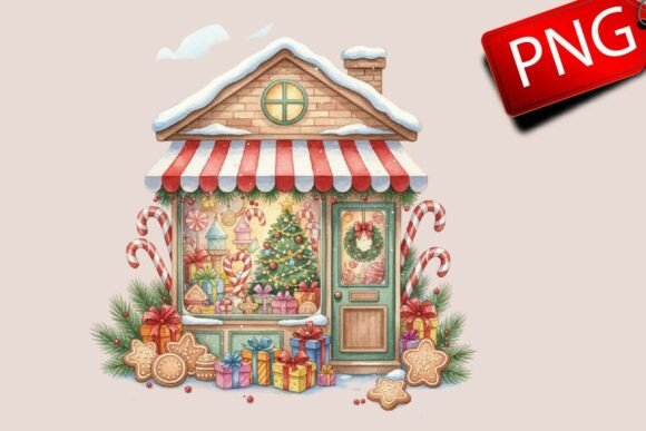 Christmas Candy Shop Watercolor Clipart: A Crafter’s Review of Illustrations