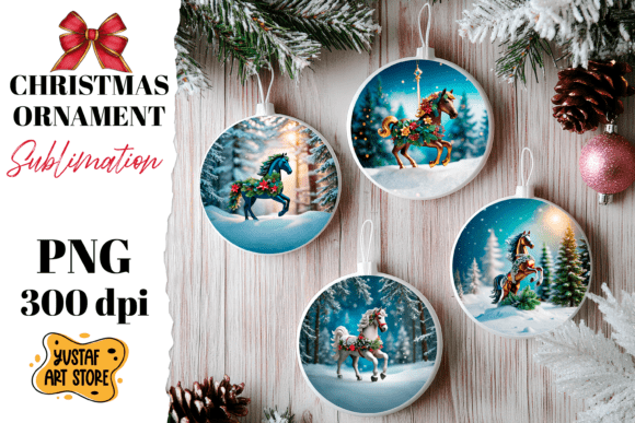 Christmas Horse Ornament Sublimation: A Review for Illustrations
