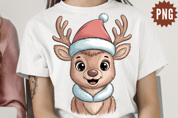 Christmas Santa Deer Head PNG Clipart De