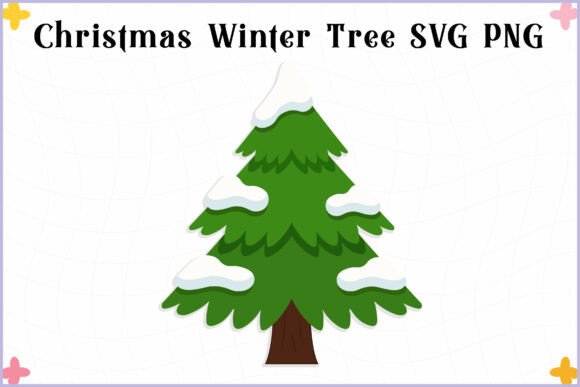 Christmas Winter Tree Clipart SVG PNG Review
