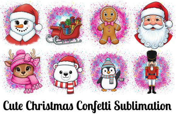 Cute Christmas Confetti Sublimation Set: A Creator’s Review for Illustrations and Commercial Use