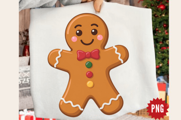 Cute Christmas Gingerbread Man PNG Clipa