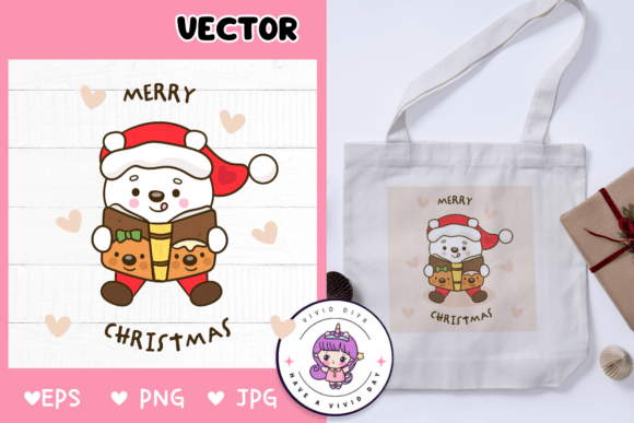 Cute Polar Bear Read Christmas Book: A Practical Review for Digital Sellers