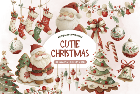 Cutie Christmas Clipart Bundle: A Designer’s Review for Editorial Illustrations