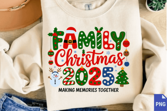 Family Christmas 2025 PNG, Making Memori Illustrations