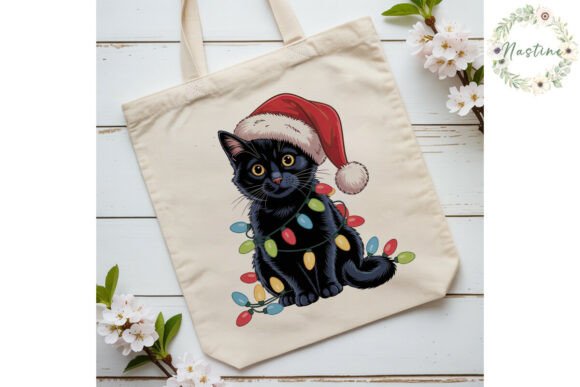 Festive Black Cat Christmas PNG Clipart Review