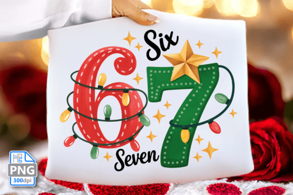 Funny 67 Christmas PNG, Six Seven 67 PNG