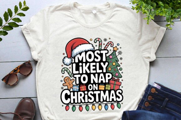 Most Likely to Nap on Christmas Png