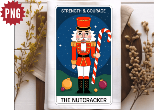 Nutcracker Christmas Tarot Card Clipart for Illustrations