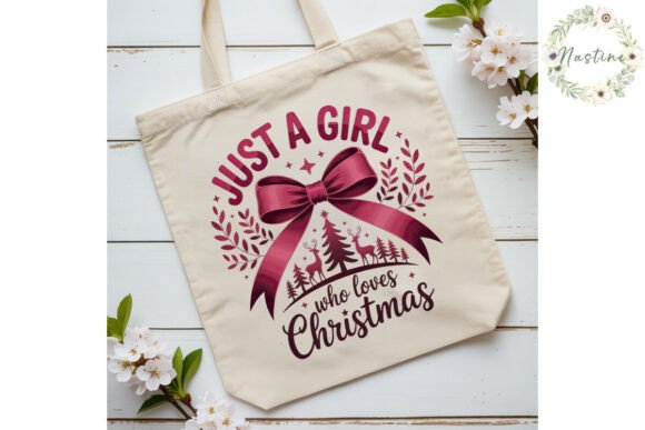 Pink Christmas Girl Sublimation Design for Illustrations