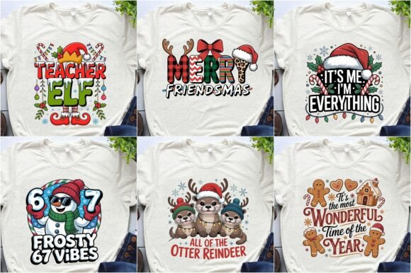 Png Christmas T-Shirt Design,Xmas Png: A Designer’s Take on Seasonal Illustrations