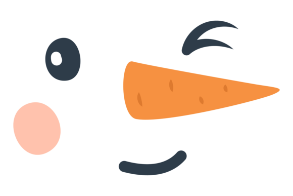 Snowman Face. Christmas Smiling Funny He: A Designer’s Review of Illustrations