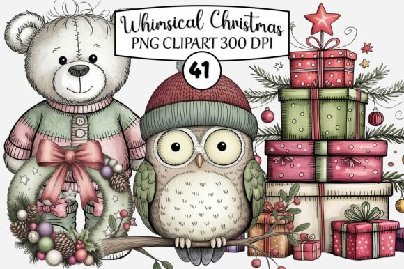 Whimsical Christmas Clipart Bundles: Essential Illustrations for Handmade Sellers